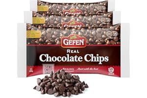 Gefen Vegan Semi Sweet Real Dark Chocolate Chips, Dairy Free 255g (Pack of 3), Nut Free, Lactose Free, Kosher, Great for Baking (255g x 3)