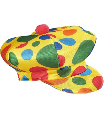 Chapeau De Clown En Feutre Noir Avec Boutons Colorés - Déguisement Cirque, Carnaval, Fête à Thème