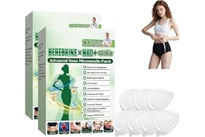 Moringa x Berberin Set med 14 mikro-nåleplaster 10-i-1 för att bränna fett, naturlig meta-balans för män och kvinnor, för alla kroppstyper