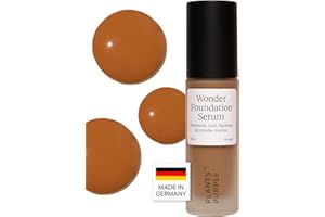 ‎PLANTS ARE PURPLE Wonder Foundation Serum - Make Up sanfte Deckkraft | Alle Hauttyp | Mit Hyaluronsäure + Squalan | Regenerierende Wirkung | Getöntes Gesichtsserum langanhaltender Glow | Plants Are Purple (Almond 30ml)