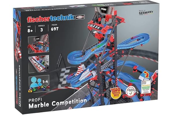fischertechnik Circuit de Billes Marble Competition 564070 – kit de Construction pour Enfants, Jouet éducatif à partir de 8 Ans, Bleu