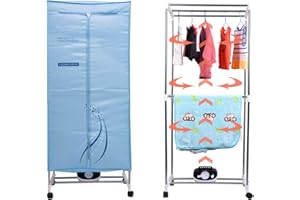 Concise Home Asciugatrice elettrica square 1000 W grande capacità 15 kg doppio acciaio inox a risparmio energetico guardaroba Stendibiancheria Stendino Verticale Spazio di Stenditura