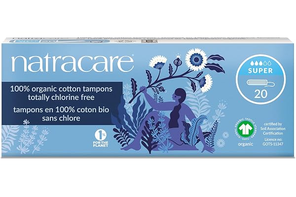 Natracare Super Tampon 20 pièce(s) - Produit d'hygiène féminine (Coton, 20 pièce(s))