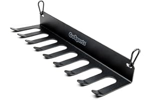 GoSports Baseball & Softball Bat Racks - Black or Red, Holds 16 Bats - Mount on Wall or Clip on Dugout Fence