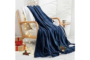 CURECURE Manta Eléctrica 130x180cm - Manta Térmica 4 Niveles de Calor, Apagado Automático 9H, Protección Sobrecarga, Tejido Suave - Regalo Invierno para Cama y Sofá (Azul Oscuro)