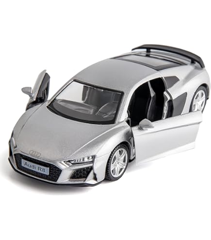 Audi R8 Spyder, Matte Black, Model Car, Ready-Made Model, Schuco 1