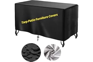 OOOXZO Housse de Protection Table de Jardin 210x100x75cm/LxWxH Exterieur Impermeable, Coupe-Vent, Anti-UV, Housse Salon De Jardin 600D Oxford Bâche Meuble