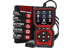 HLMNAKE Dispositivo diagnostico OBD2, lettore di guasti con tutte le funzioni OBDII, universale per camion e auto, 10 lingue, dispositivo diagnostico per auto dopo il 2000 tutti i veicoli, lettore di codice