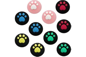 Lahviuu Joystick Kappen Thumb Grips,10 Stück Joystick Caps Kappen Switch Knöpfe Thumb Grip Cap Silikon Analog Thumbstick Controller Zubehör,Kompatibel mit Nintendo Switch