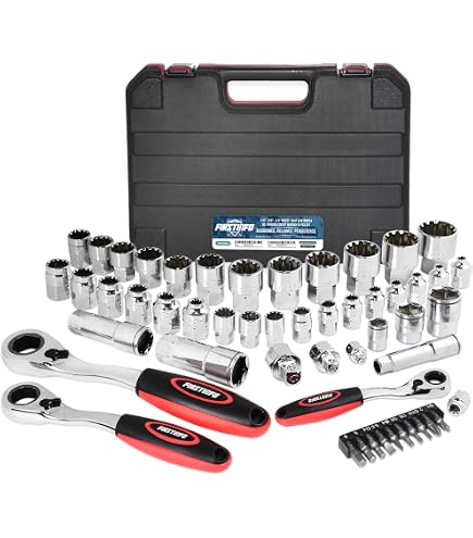Jbm Attrezzi Cassetta Kit Di 14 Utensili In Valigia Bussole E Cricchetto Cavo Forato Reversibile Da 1/2 Comodo Salva Spazio Spazi Angusti E Per Rimuovere Svitare Cassetta Jbm - 8