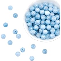180 Perles En Pierre Naturelle Calcédoine Bleue 6mm - Imitation Aigue-Marine - Pour Bijoux DIY
