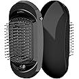 Sindax Ionic Detangling Brush with Ion Technology for Smooth and Shiny Hairbrushes for Women Portable Against Static and frizz Detangle Hair Brush Battery Powered (Black)