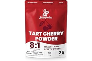 Jungle Powders Poudre De Cerises Acidulées 100g, Cerises Lyophilisées En Poudre Non Sucrées, Sans Additifs Et Sans Agents De Charge Extrait Naturel De Cerises Acidulées Pour La Pâtisserie