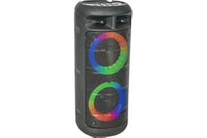 PARTY LIGHT & SOUND - Enceinte Active Portable sur Batterie USB Bluetooth Party ALFA-2600 200W avec Boomers Lumineux