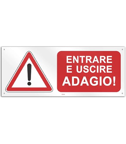 M-ITALY CARTELLO SEGNALETICO - VELOCITÀ MASSIMA CONSENTITA 15 Km orari - Adesivo Extra Resistente, Pannello in Forex, Pannello In Alluminio (20x31 cm, Alluminio