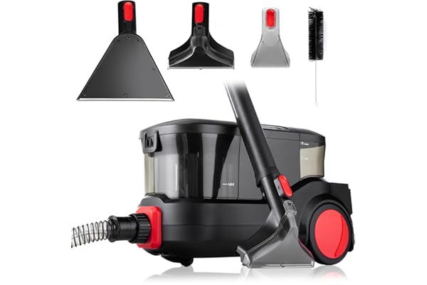 Lehmann Prowash 2000 Professionnel Aspirateur Nettoyeur, Multifonction Shampouineuse Idéal pour Canapé, Tapis, Rembourrage, Voiture, Technologie de Nettoyage Révolutionnaire
