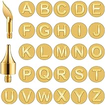 Kit Pyrogravure 26 Tampons Lettres A-Z - Pointes En Laiton Pour Stylo Pyrograveur FrogBro