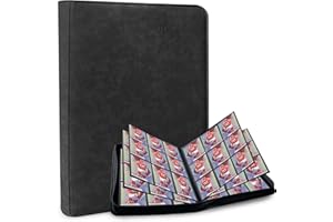 JOYUE Album Carte Raccoglitore Album Collezione Carte, Raccoglitore Carte Grande Album Carte Collezionabili 9 Tasche 30 Pagine Contenere 540 Cartes, Album Porta Carte per Regalo Collezionisti (Nero)