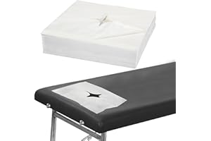 UOTNAM 500 Stück Nasenschlitztücher Massageliege, Einweg Nasenschlitztücher für Massageliegen Einwegauflage für Kopfstützen bei Massagetischen Massagebänken Behandlungsliegen