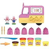 Play-Doh, playset Il gelato di Peppa con Camioncino dei Gelati, playset con action figure di Peppa e George e 5 vasetti
