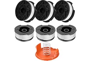 QENETY Bobina di ricambio per decespugliatore, compatibile con decespugliatori Black Decker AF-100, filo per decespugliatore da 9,1 m 0,2 cm per Black&Decker, bobina di alimentazione automatica di ricambio