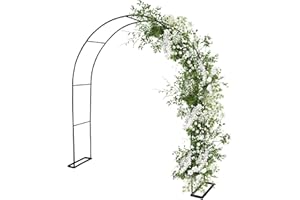 JUANYA Arche de Rosiers pour Jardin Plantes Grimpantes 180 * 220cm Arceau Rosiers Vigne en Métal Noir Décoration Extérieure de Mariage Anniversaire
