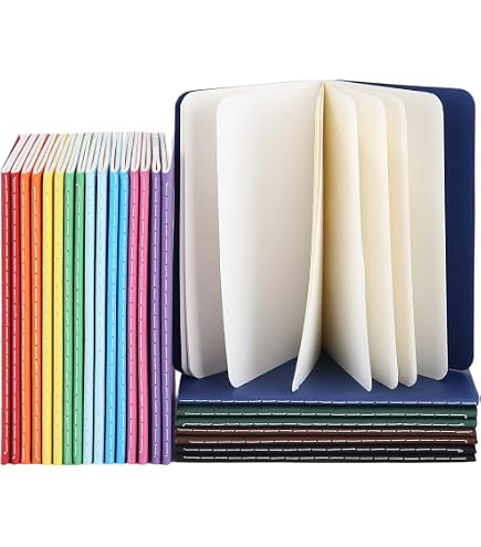 12 Mini Carnets De Poche Colorés - 9x14cm - 30 Pages Lignées - Idéal Notes, Cadeau, école - 4
