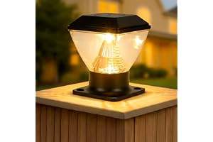 Gigawatts GWDMWW-01 Outdoor Gate Light – 20W Integrated Light 101% Rust & Waterproof Polycarbonate, ABS, PP Pillar Lamp Base Mount Black Exterior Fixture for Garden, Boundary & Home Entrance