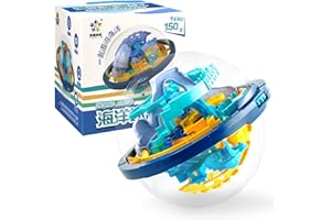 Hpbaggy 3D Puzzle Ball con 150 Niveles para avanzados,Laberinto Juguetes esféricos,3D Pelota Puzzle Juguetes,3D Laberinto Bola,Maze Ball Game,Palacio Bola Laberinto,3D Laberinto Rompeca (Color150)