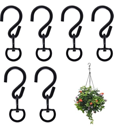 Crochet Cuisine JaneYi 6 Pièces Argenté 360 Degrés Crochet En Fer Pivotant Avec Anneau Porte Ustensiles Cuisine Crochet Cuisine JaneYi 6 Pièces Argenté 360 Degrés Crochet En Fer Pivotant Avec Anneau Porte Ustensiles Cuisine