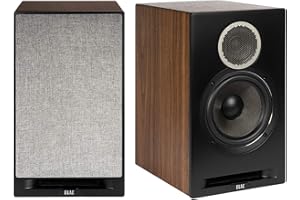 ELAC Debut Reference DBR62 - Par de Altavoces para estantería (Negro/Nogal)
