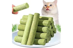 HBSFBH Katzengras Stäbchen, 30 Stück Cat Grass Teething Sticks, Katzengras kaustangen, Katzengras Molarenstab, Katzengras Beißstab, Gefriergetrockneter Katzengras Zahnknirschstab für Zahnpflege