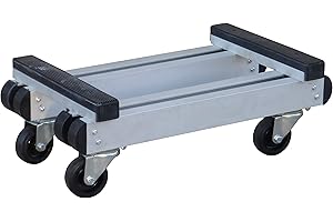 LIFT MATE Aluminium Dolly Trolley with Swivel Castors, Heavy Duty Furniture Dolly, Piano Moving Dolly, Capacity 750kg