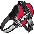 X spring Dog Harness, No Pull Service Dog Harness with Handle, Adjustable Outdoor Pet Dog Vest, 3M Reflective Nylon Material Vest, Easy Control Front Clip Harness for Small Medium Large Dogs (M)