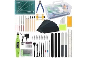 QLOUNI 103 Piezas Juego de Herramientas de Modelismo para Modeladores Gundam, Herramientas Modelismo Básicas Profesionales Kit de Maquetas DIY para Gundam Tanques Aviones Coches y Montaje (103 Piezas)