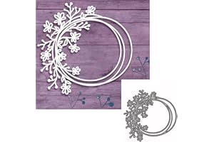 GOWXS Blumenblatt-Stanzformen, Blumen-Stanzformen, Schablonen für DIY, Scrapbooking, Fotoalbum, dekorative Prägepapier-Stanzformen für Kartenherstellung, plattiert (Kreis Blumen Spitze)
