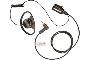 EARPIECE HUB EARPIECEHUB - D Shape Overt Compatible with Motorola SL300 SL1600 SL2600 SL4000 SL4010, SL4010e TLK100 TLK110 SLN1000 Radio Earpiece PTT microphone