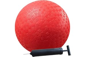 AppleRound 8.5-Inch Playground Ball with Air Pump, Pack of 1 Ball with 1 Pump, Official Size for Dodge Ball, Handball, Camps and Schools