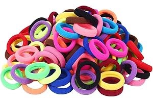 AMDONALO 100 PCS Haarbänder für Mädchen Kleinkind Haarbänder Baby Haar Bobbles für Baby Mädchen Kinder Kleinkinder Multicolor (dunkle Farbe)