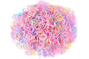 1 000 gummiband för barn, färgglada minigummiband, hårband, hårtillbehör, flätade hårtillbehör.