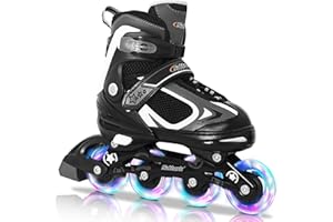 Nattork Blade Roller Skates for Boys with Light Up Wheel, Outdoor & Indoor Illuminating Inline Skates