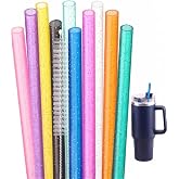 Yenigeldi 4 Adet Yeniden Kullanılabilir Simli Pipet Seti Stanley Bardaklar i&ccedil;in, Temizleme Fır&ccedil;ası Dahil, 40oz 30oz Kupalar i