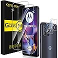 QULLOO Screen Protector for Motorola Moto G54 5G for Tempered Glass, Pack of 2 Screen Protectors with 2 Camera Protection, 9H Hardness Tempered Glass, HD Clear Protective Glass, Anti-Scratch Film