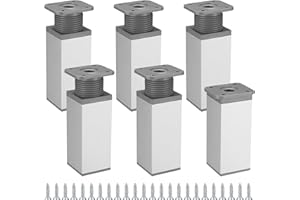 Gaomoeny 6 Pezzi Piedini per Mobili Regolabili Altezza, Gambe Base per Scrivania Mobili, Piedini per mobili per Armadietto, Divano, Tavolo, Letto Gambe