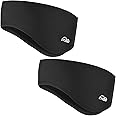 Sports Headband Ear Warmers for Women and Men Spring/Autumn/Winter Fleece Ear Muffs Headbands Windstopper for Jogging, Running, Hiking, Cycling and Motorcycling, Down Helmet Pack of 2