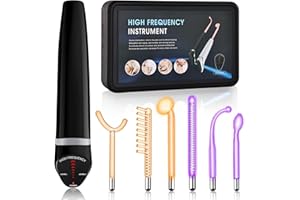 Hochfrequenzstab Gesicht, iklestar Hochfrequenz-Stab mit 6 Glasröhren, Handheld Gesichtsmaschine Kit für den Heimgebrauch