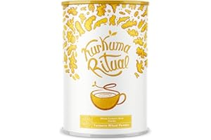 ALPHA FOODS Kurkuma Ritual - Polvere di Curcuma dal sapore speziato e valore aggiunto fisiologico. Con radice della curcuma e curcuminoidi concentrati - Golden milk - 300g curcuma in polvere