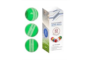 Mozi Sports Wind Cricket Balls - Indoor & Outdoor Soft Training Cricket Balls for Skills Coaching Practice
