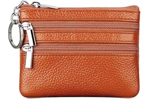 CYNURE Damen Echtleder Geldbörse mit Schlüsselanhänger