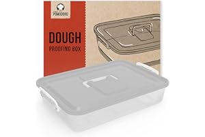 Chef Pomodoro Contenitore per Lievitazione Pizza, Cassetta Lievitazione Pizza, Set Pizza Accessori da Pizzeria, Contenitore Pizza Lievitazione (Grigio, 35,6 x 27,9 cm)